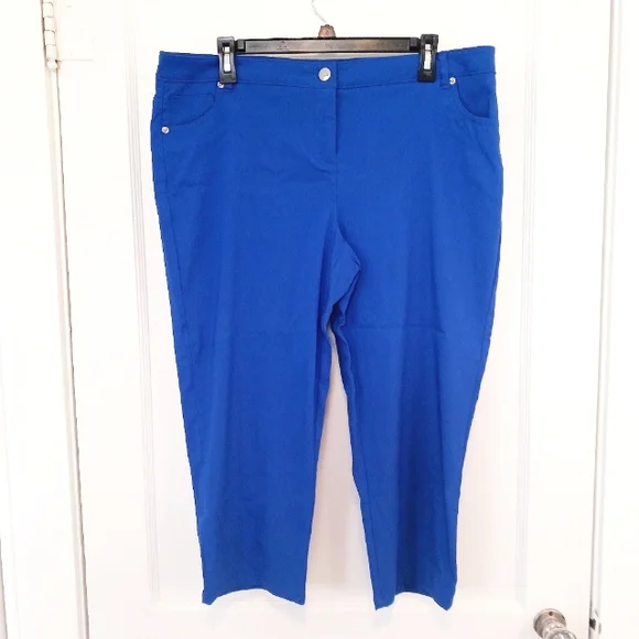 D.F.A New York Blue Cropped Jeggings SZ 14 EUC - Picture 1 of 6